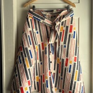 Anthro Colorful A-Line Skirt